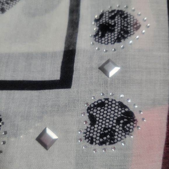 Black Heart & Silver Embellished Wrap/Scarf - Picture 7 of 7